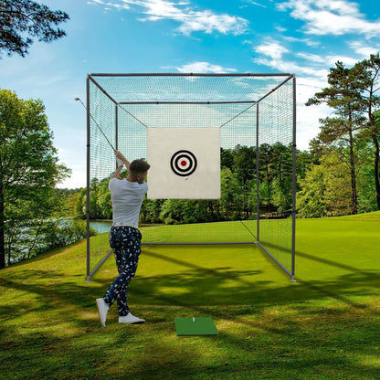 Golf Practice Net Cage with Metal Frame – Indoor & Outdoor Hitting Kit
