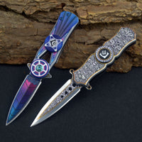 Fingertip Gyro Folding Knife – High‑Hardness Stainless Steel EDC Multi‑Function Pocket Knife for Camping & Survival