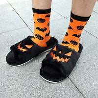 Halloween Winter Warm Slippers – Cute Indoor Shoes for Women with Soft Sole & Cozy Plush Design