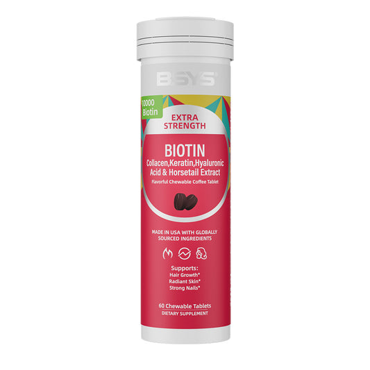 BSYS Coffee-flavored Biotin Chews Hair That Grows  Nails That Shine These Tasty Supplements Taste Like Your Favorite Brew No Chalky Mess Just Glow From The Inside Out HairGoals  CoffeeLover