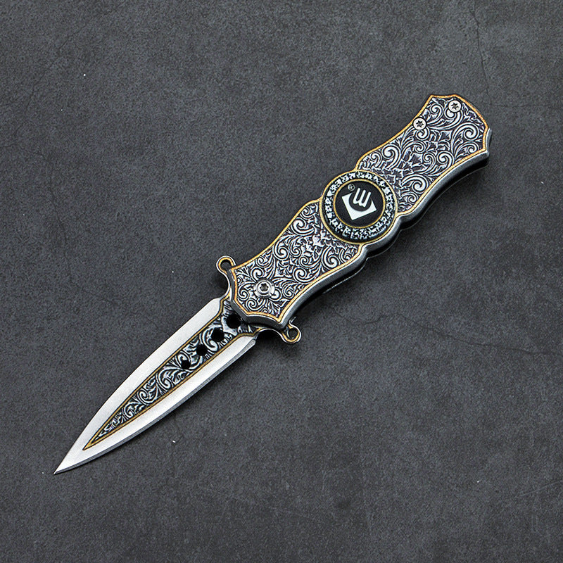 Fingertip Gyro Folding Knife – High‑Hardness Stainless Steel EDC Multi‑Function Pocket Knife for Camping & Survival