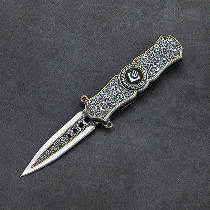 Fingertip Gyro Folding Knife – High‑Hardness Stainless Steel EDC Multi‑Function Pocket Knife for Camping & Survival