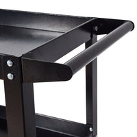 3‑Tier Tool Cart – Heavy‑Duty Steel Rolling Storage with Ball Bearing Drawer & Casters (Black)