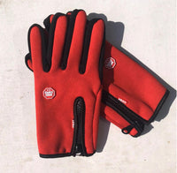 Full‑Finger Touchscreen Ski Gloves – Zipper Closure, Windproof & Thermal Winter Protection