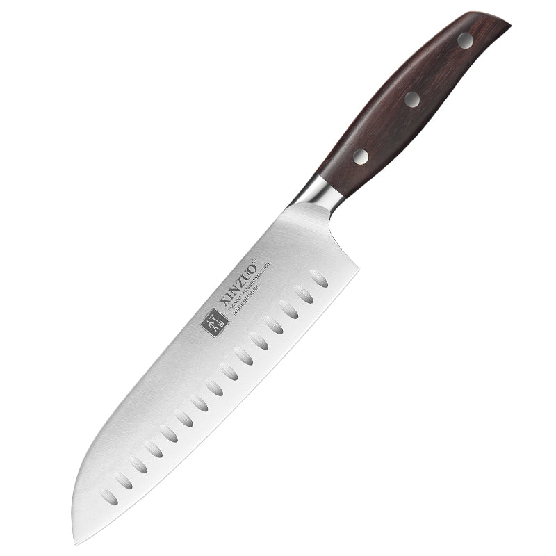 Xinzuo 6‑Piece Kitchen Knife Set – German High‑Carbon Stainless Steel  Chef, Cleaver, Bread, Utility & Paring Knives