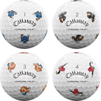 Callaway 2024 Chrome Tour Retro Football Truvis Golf Balls