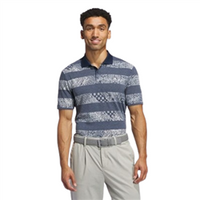 Adidas Golf Shirt - Go-To Stripe Print Polo