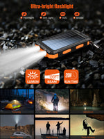 Solar Power Bank – Portable Charger with Built-In Light for Emergency, Travel & Outdoor Use