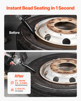 Portable Tire Bead Seater, 2.1 Gal / 8 L Air Bead Blaster, Handheld Tire Inflator Tool, 87-116 PSI Operating Pressure, Trigger Seating Inflator For Car, Compact SUV, Light Truck, E-Bike, RV, ATV