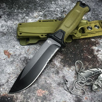 Goebel Infantry Tactical Wilderness Survival Straight Knife – Fixed Blade Outdoor & Self‑Defense Carry Knife