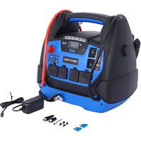 Rechargeable Jump Starter For Gas Diesel Vehicles - 1800 Amps With Air Compressor And AC, 12V DC, USB Power Station