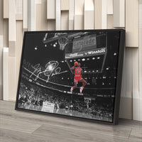 Michael Jordan Autographed Slam Dunk Canvas Wall Art – Chicago Bulls Tribute, Premium Print, Ready to Hang