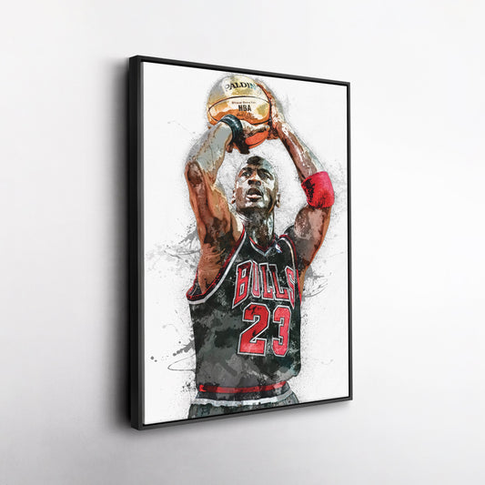 Michael Jordan Canvas Art – Chicago Bulls Legend Wall Décor  Premium Basketball Wall Print