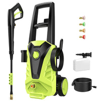 Electric Pressure Washer – 2.0 GPM High-Power Cleaning Machine with Foam Cannon for Cars, Patios & Outdoor Surfaces