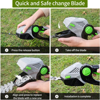 Cordless 2-in-1 Hedge Trimmer & Grass Shears – 21V Electric Garden Tool Kit with Dual Battery for Lawn, Patio & Bush Care