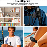 128GB Mini Body POV Camera – FHD 1080P, 4K Support, 150° Wide‑Angle, WiFi, Hidden Design, Waterproof 30m