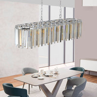 Modern Oval Crystal Chandelier – Luxury Ceiling Light Fixture for Dining Room, Living Room & Foyer (No Bulbs Included)