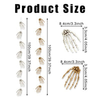 6pcs Halloween Skeleton Hand Garland – Horror Banner for Door, Wall, Window & Haunted House Decor