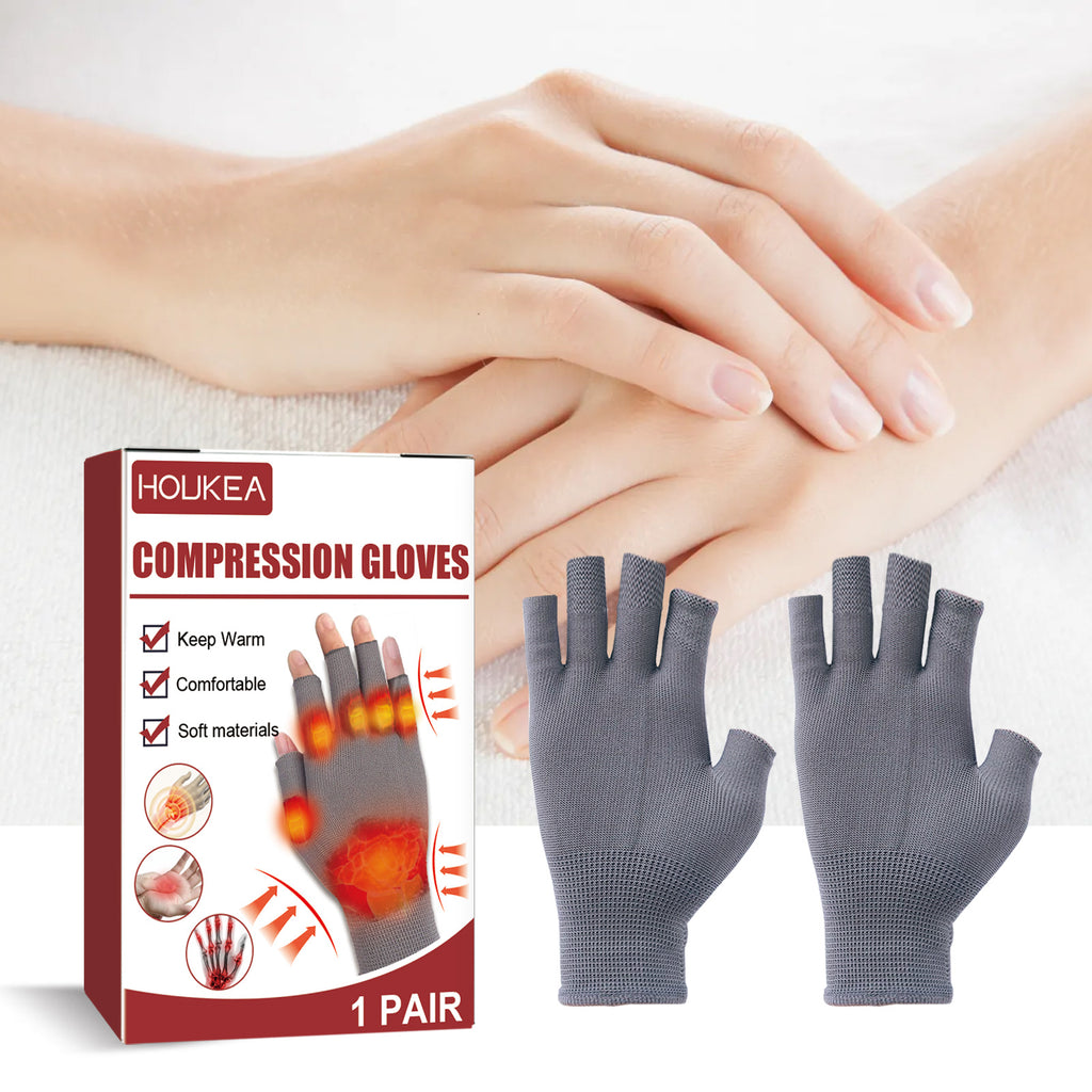 Houkea Joint Compression Gloves – Wrist Support for Stiff Hands, Sore Joints & Swollen Wrist