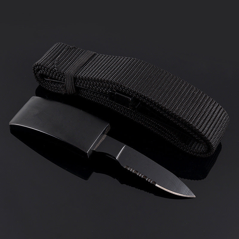 Knife Belt – Tactical Survival Tool with 3Cr13 Stainless Steel Blade & All‑Steel Handle Concealed Outdoor Utility Knife