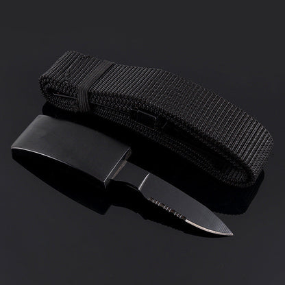Knife Belt – Tactical Survival Tool with 3Cr13 Stainless Steel Blade & All‑Steel Handle Concealed Outdoor Utility Knife