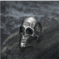 Halloween Punk Skull Ring – Stainless Steel Unisex Accessory in Retro & Steel Finishes