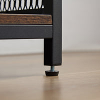 Coffee Bar Cabinet with Power Outlet – 3-Tier Wine Cooler Bar Counter for Kitchen, Dining Room & Home Entertaining (Vintage Brown)