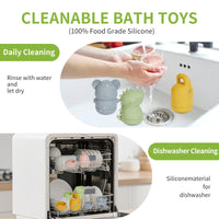 Silicone Marine Animal Bath Toys – Squeeze & Squirt Set for Babies & Toddlers, Mold-Free & Eco-Friendly