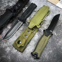 Goebel Infantry Tactical Wilderness Survival Straight Knife – Fixed Blade Outdoor & Self‑Defense Carry Knife