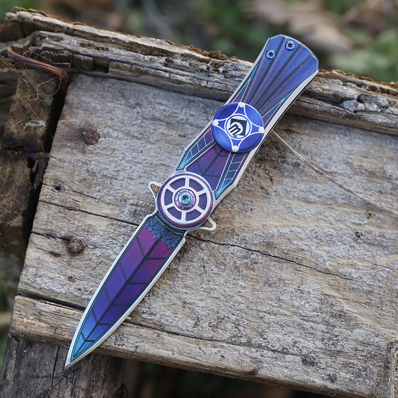 Fingertip Gyro Folding Knife – High‑Hardness Stainless Steel EDC Multi‑Function Pocket Knife for Camping & Survival