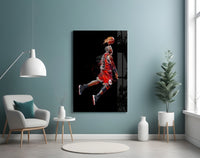 Michael Jordan Tempered Glass Wall Art – Ultra‑HD Print, Glossy Finish, Easy Mounting