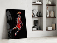 Michael Jordan Tempered Glass Wall Art – Ultra‑HD Print, Glossy Finish, Easy Mounting
