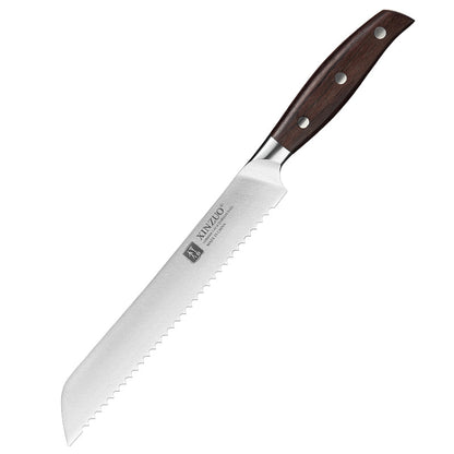 Xinzuo 6‑Piece Kitchen Knife Set – German High‑Carbon Stainless Steel  Chef, Cleaver, Bread, Utility & Paring Knives