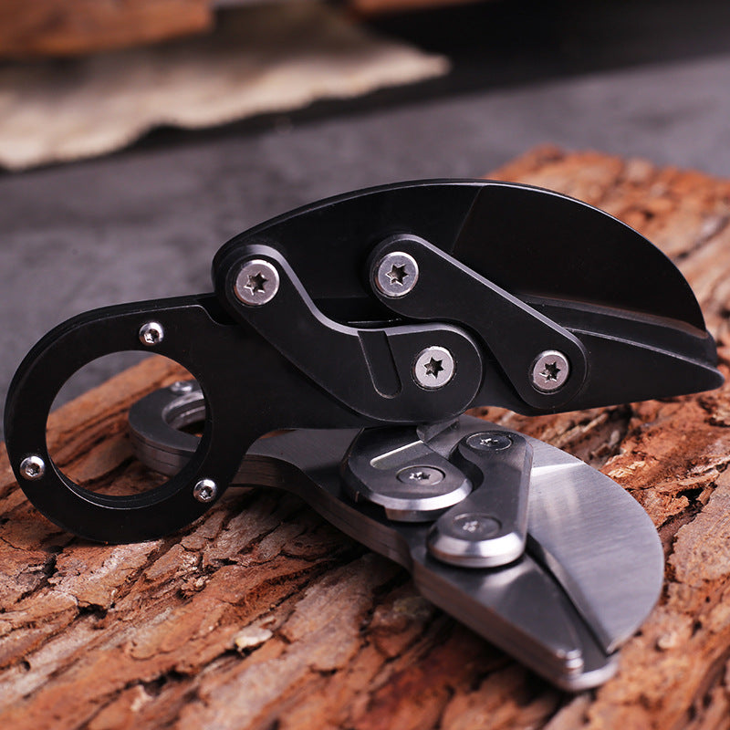 Mechanical Claw Folding Knife – 440C Stainless Steel All‑Steel Handle  High‑Hardness Outdoor Camping & Survival Tool