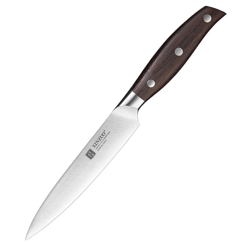 Xinzuo 6‑Piece Kitchen Knife Set – German High‑Carbon Stainless Steel  Chef, Cleaver, Bread, Utility & Paring Knives