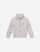 Floral Kids Half-Zip