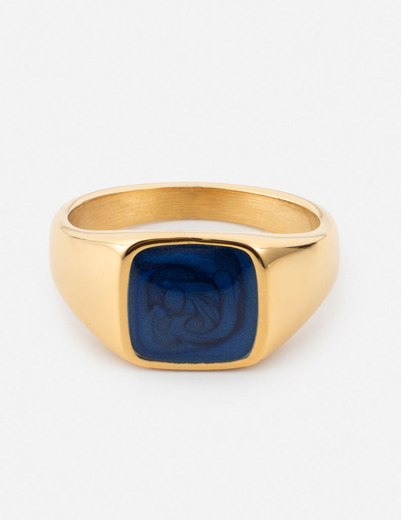 Indigo Signet Ring