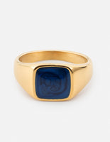 Indigo Signet Ring