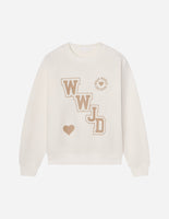 WWJD Varsity Unisex Crewneck
