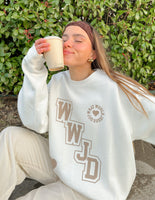 WWJD Varsity Unisex Crewneck