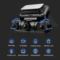 Hainbach 360° Dash Cam System – 4-Channel 1080P HD Car Camera with Night Vision & Parking Mode