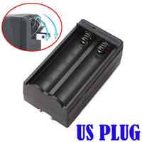 Li‑ion Rechargeable Battery & Dual Charger Kit – 4× 3000mAh 3.7V Batteries with LED Indicator (US Plug)