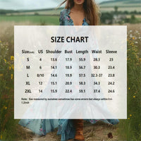 V-Neck Floral Lace Trim Dress – Long Sleeve A-Line Retro Midi for Women’s Spring & Fall Style