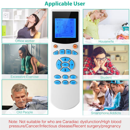 Impulse Massager Machine – 10 Modes, 4 Outputs, 8 Electrode Pads for Pain Relief, Muscle Recovery & Relaxation