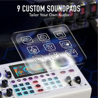 C100Pro Digital Sound Card – Portable Audio Interface with Real‑Time Voice Changer, Dual DSP, Noise Reduction & Reverb Control