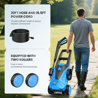 Electric Pressure Washer – 2.0 GPM High-Power Cleaning Machine with Foam Cannon for Cars, Patios & Outdoor Surfaces