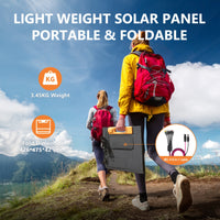 100W Foldable Solar Charging Panel – High Efficiency with USB‑C PD3.0, USB‑A QC3.0 & DC Output for Camping, RV & Outdoor Use