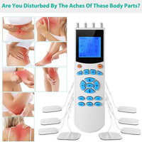 Impulse Massager Machine – 10 Modes, 4 Outputs, 8 Electrode Pads for Pain Relief, Muscle Recovery & Relaxation