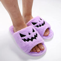 Halloween Winter Warm Slippers – Cute Indoor Shoes for Women with Soft Sole & Cozy Plush Design