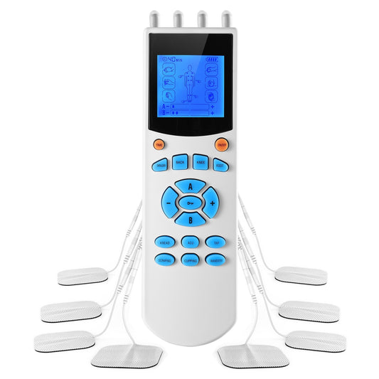 Impulse Massager Machine – 10 Modes, 4 Outputs, 8 Electrode Pads for Pain Relief, Muscle Recovery & Relaxation
